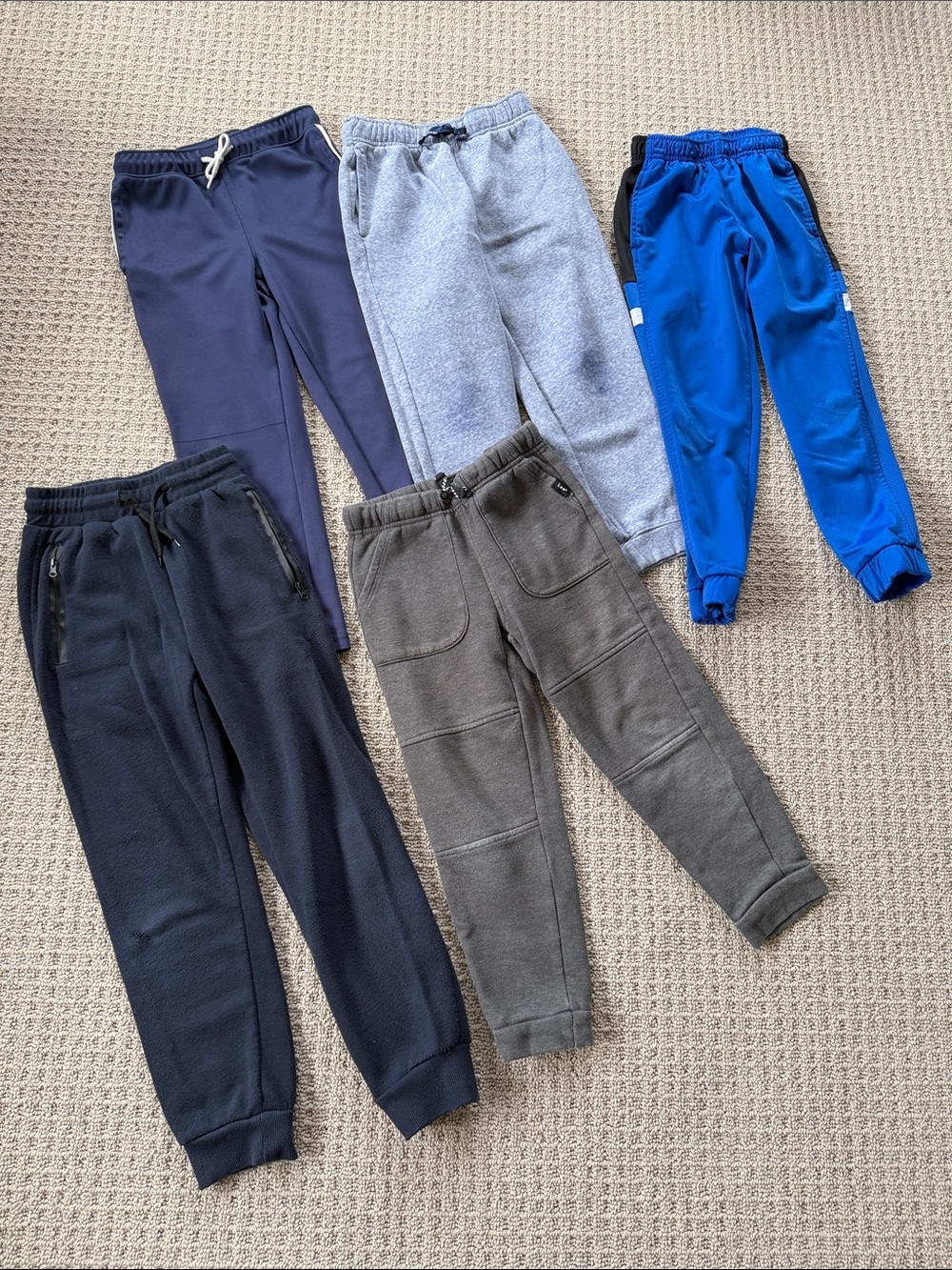 Bundle of 5 Kids Fleece Jogger Pants casual